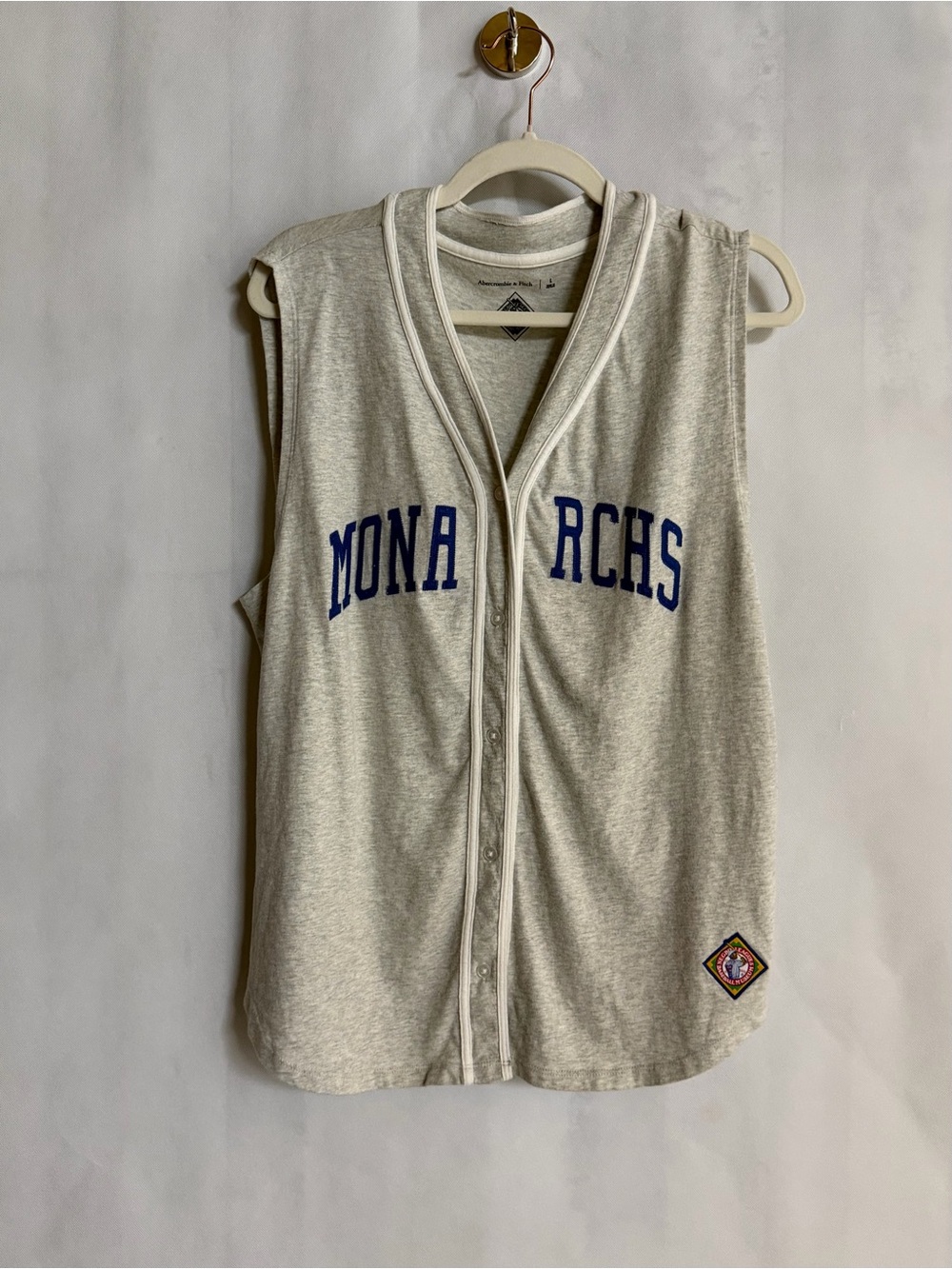 Women’s Abercrombie & Fitch Monarchs Baseball Museum Sleeveless Jersey Top L